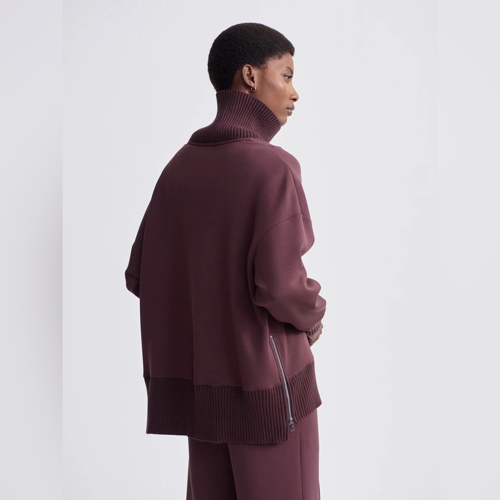 NWOT Varley Barker High Neck Sweat Doublesoft Sz S - Picture 2 of 10